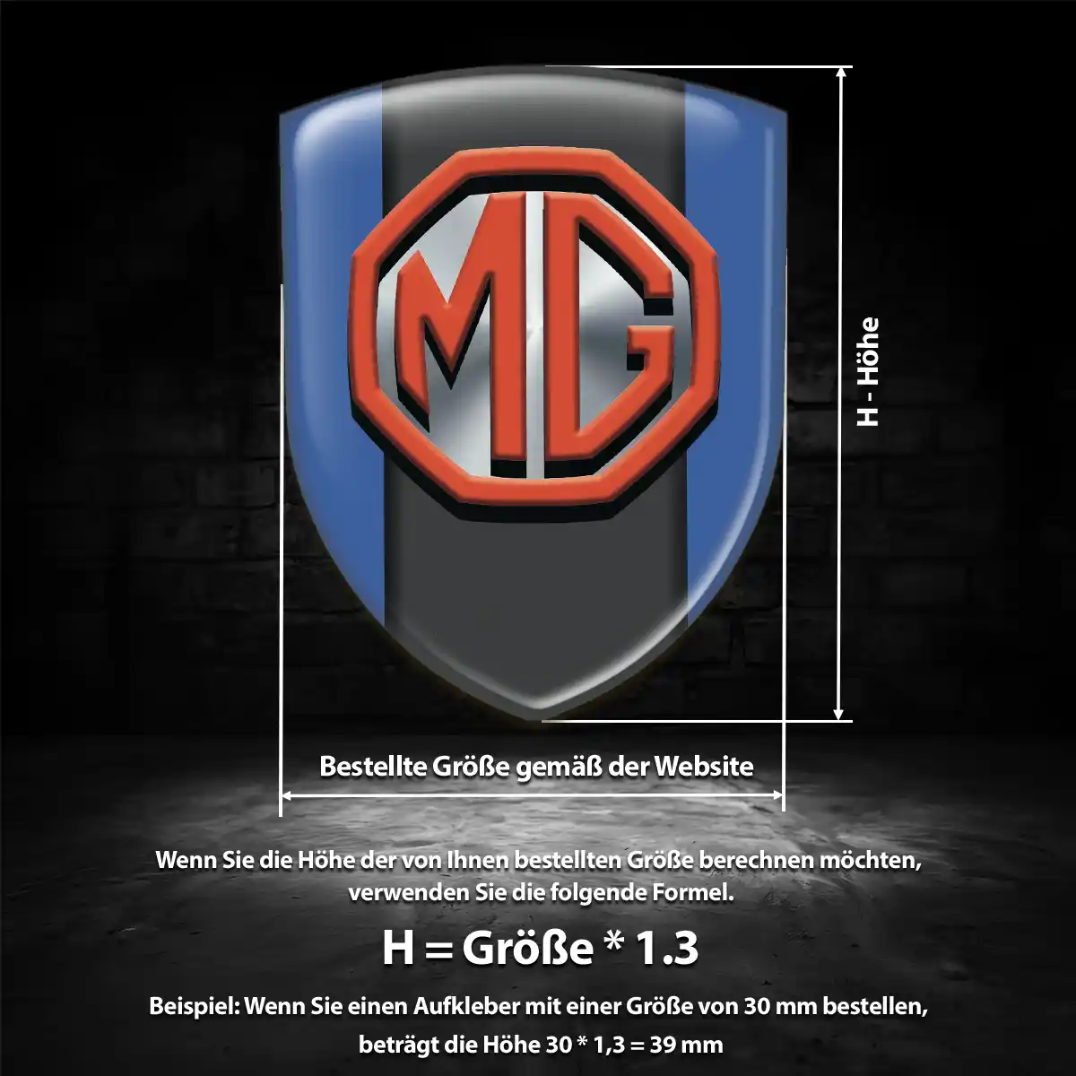 MG Aufkleber 3D Gel Embleme Auto Modernes Design