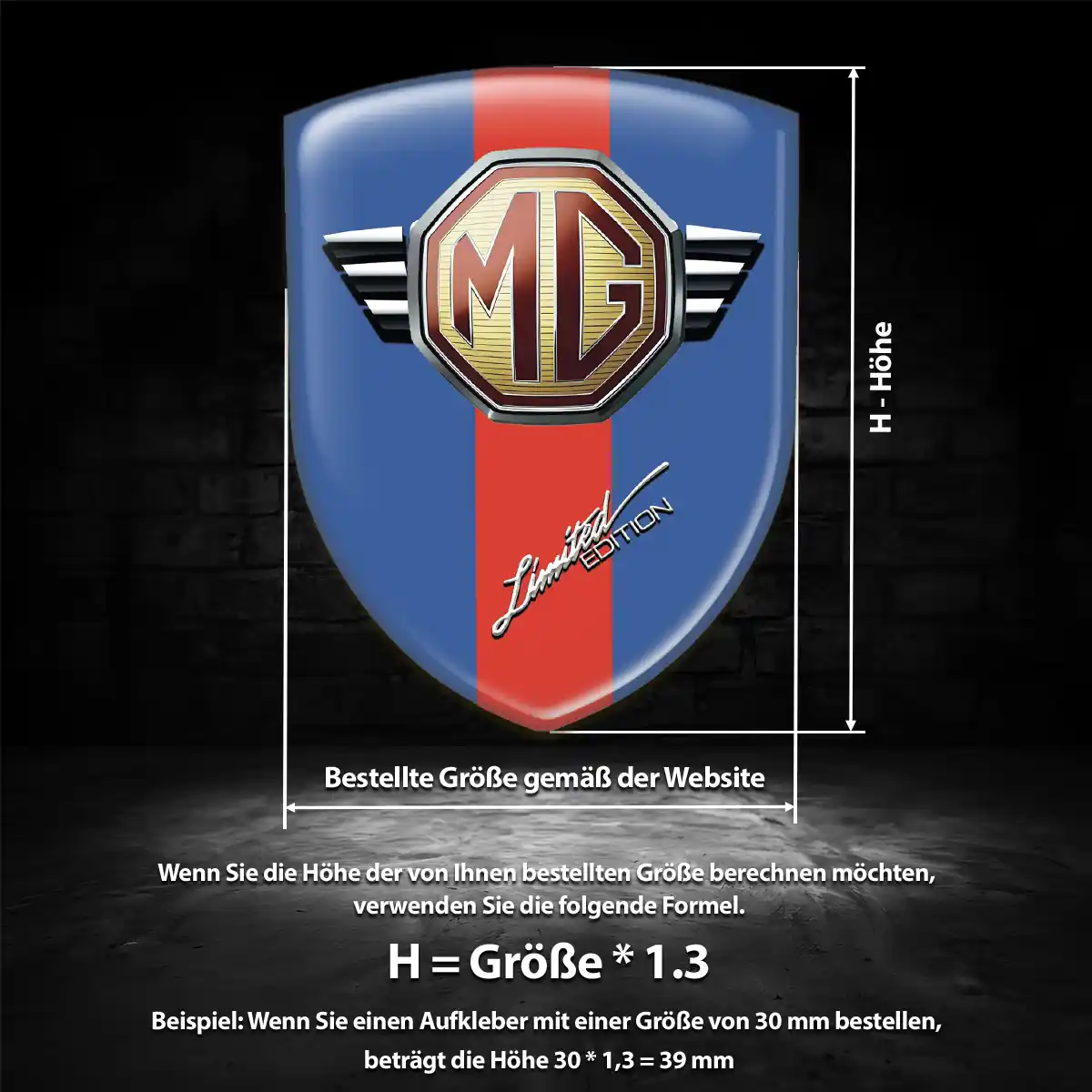 MG Aufkleber 3D Gel Embleme Auto Premium-Edition