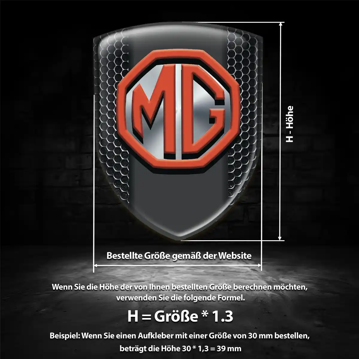 MG Aufkleber 3D Gel Embleme Auto Stilvolles Design