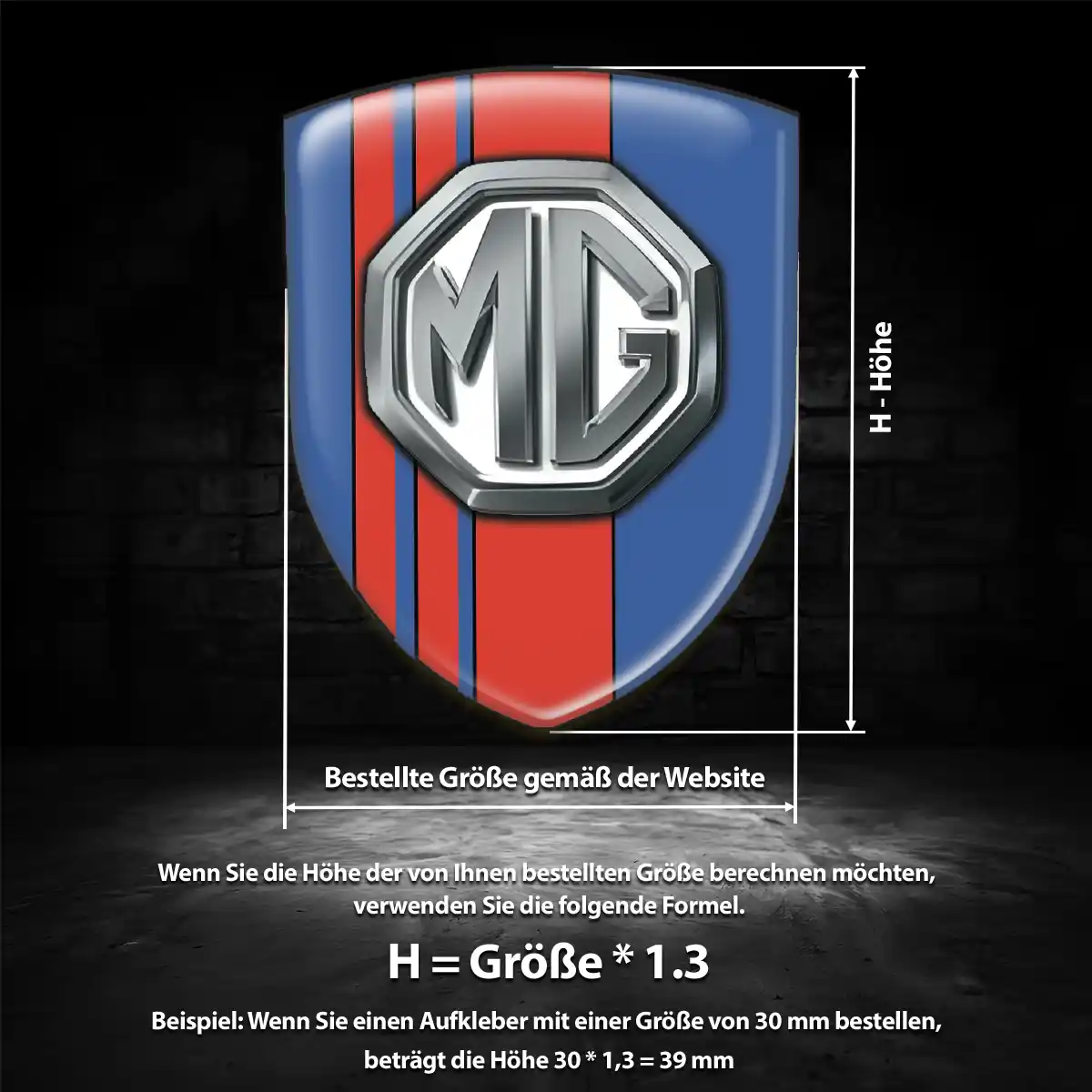 MG Aufkleber 3D Gel Embleme Auto Tuningfahrzeug