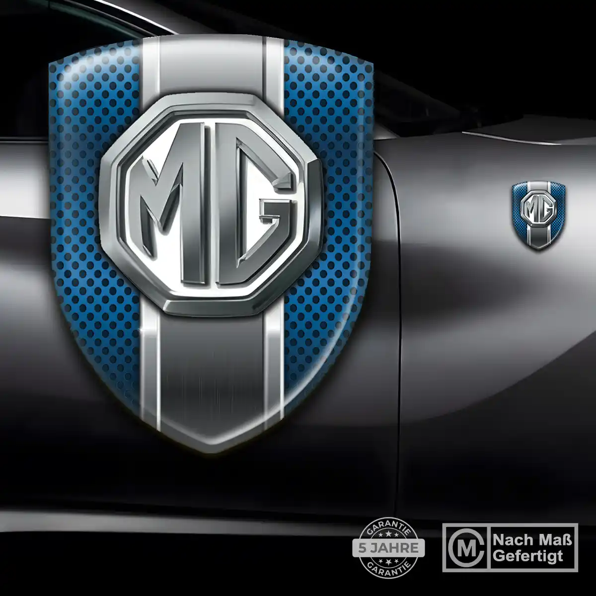 MG Aufkleber 3D Gel Embleme Edles Design