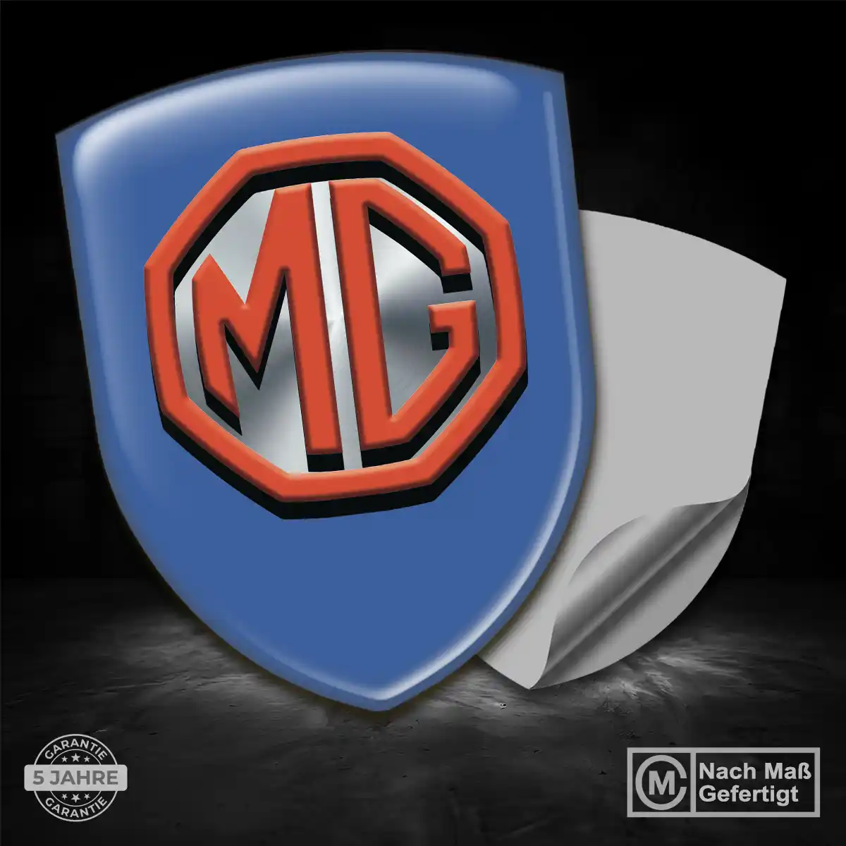 MG Aufkleber 3D Gel Embleme Elegantes Design