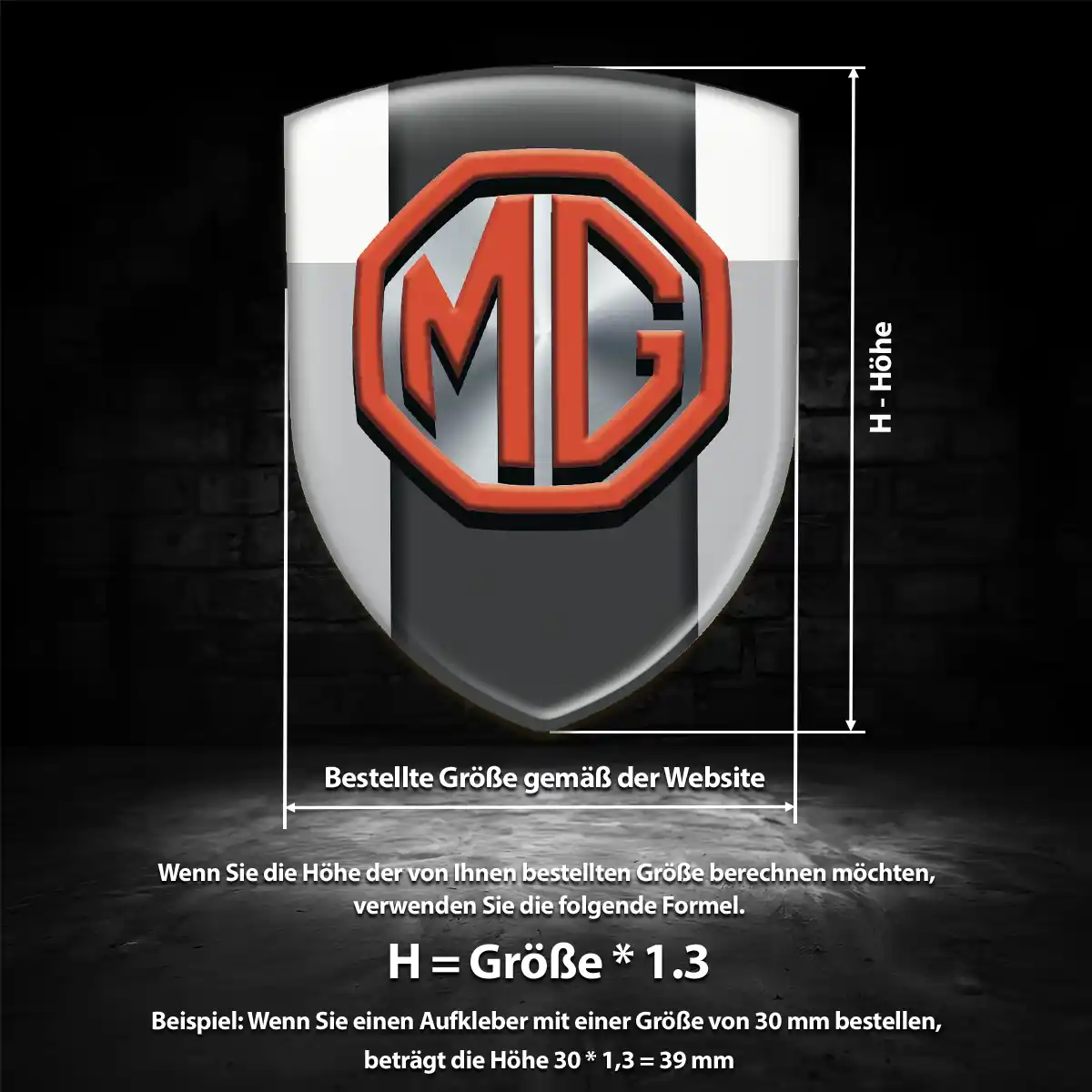 MG Aufkleber 3D Gel Embleme Hohe Qualität