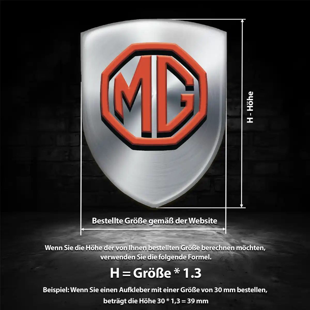 MG Aufkleber 3D Gel Embleme Premiumqualität