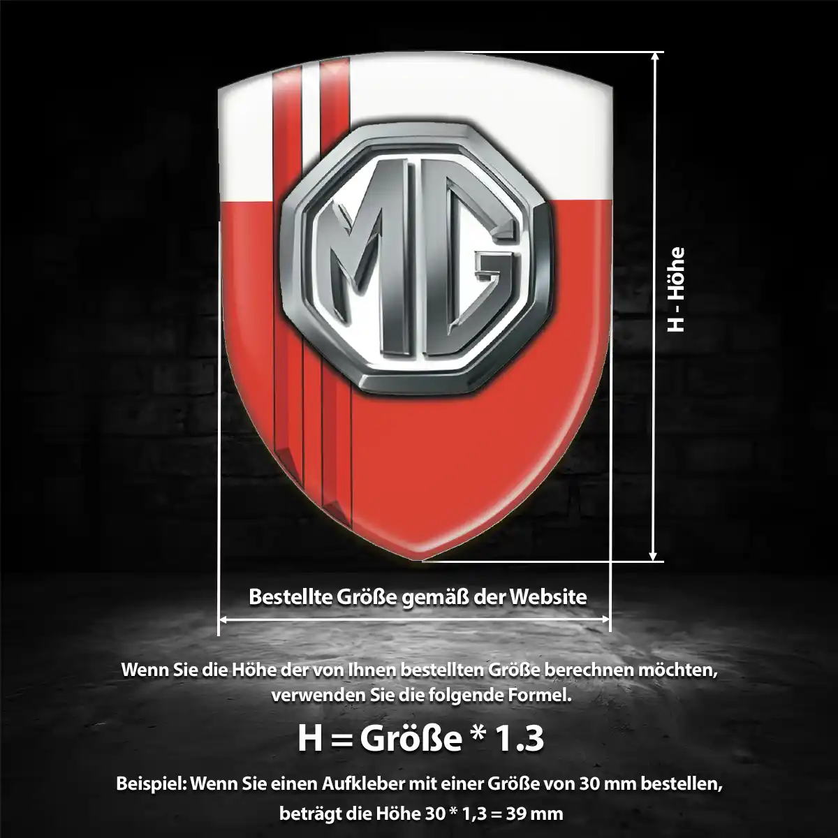MG Aufkleber 3D Gel Silikon Anspruchsvolles Design