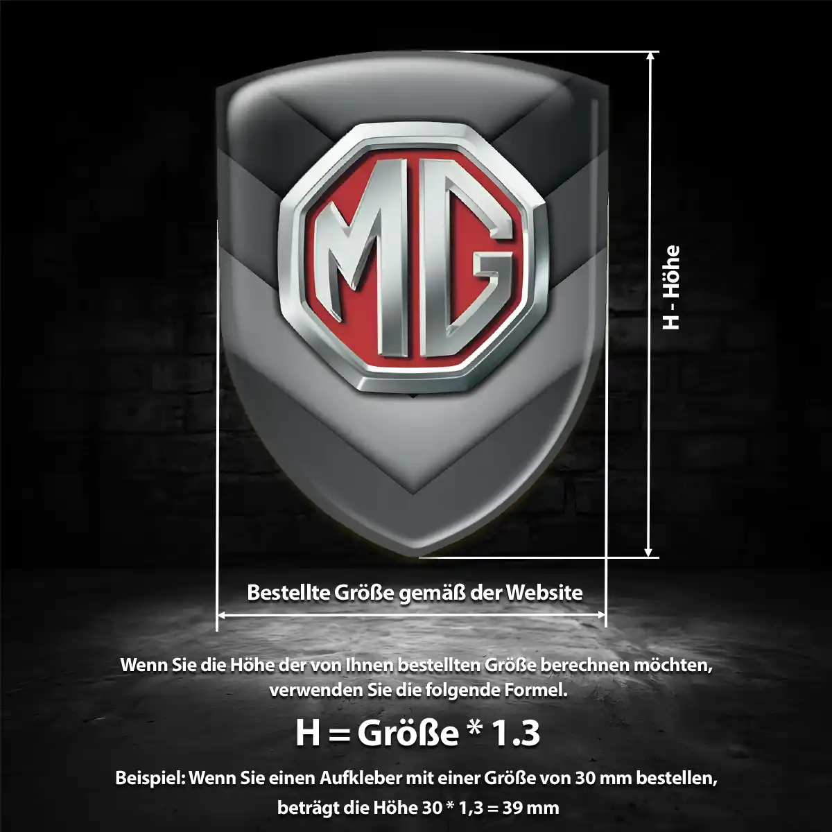 MG Aufkleber 3D Gel Silikon Ausdrucksstarkes Design