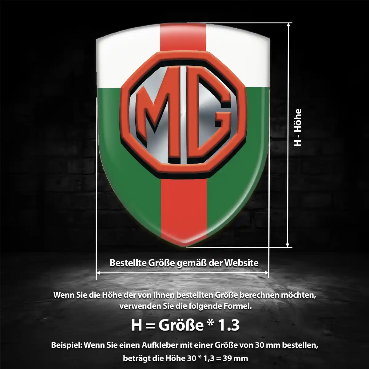 MG Aufkleber 3D Gel Silikon Auto Elegantes Design