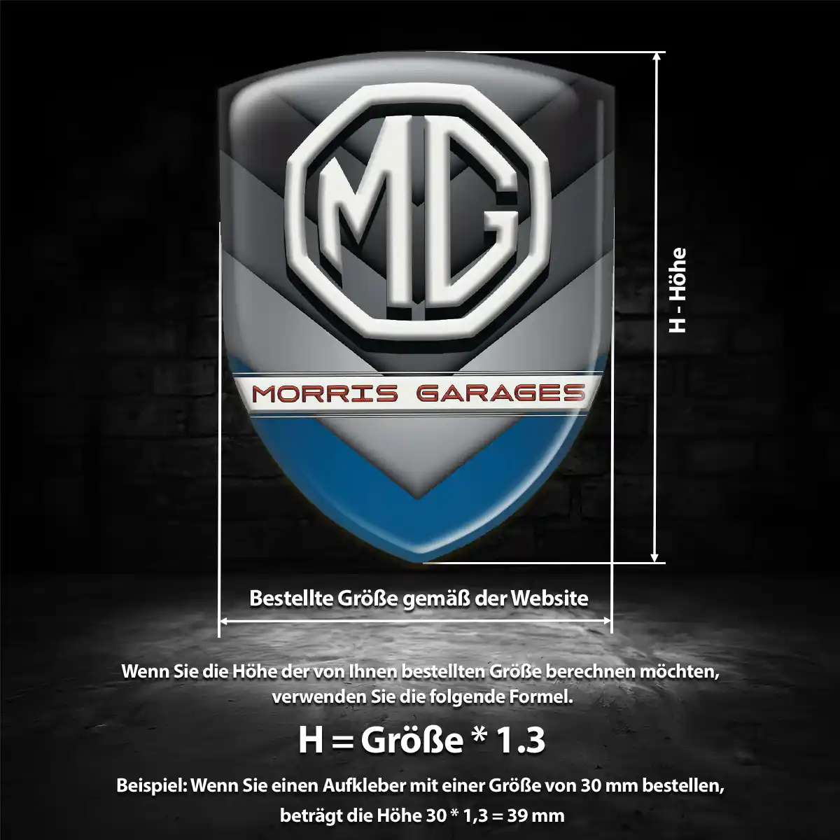 MG Aufkleber 3D Gel Silikon Auto Exterieurdesign