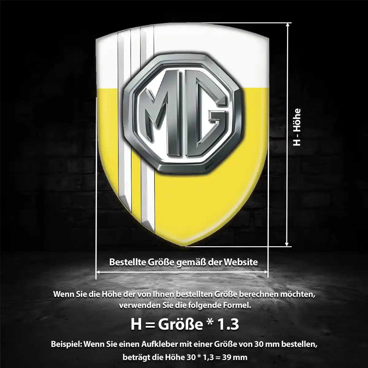 MG Aufkleber 3D Gel Silikon Auto Hochwertiges Harz