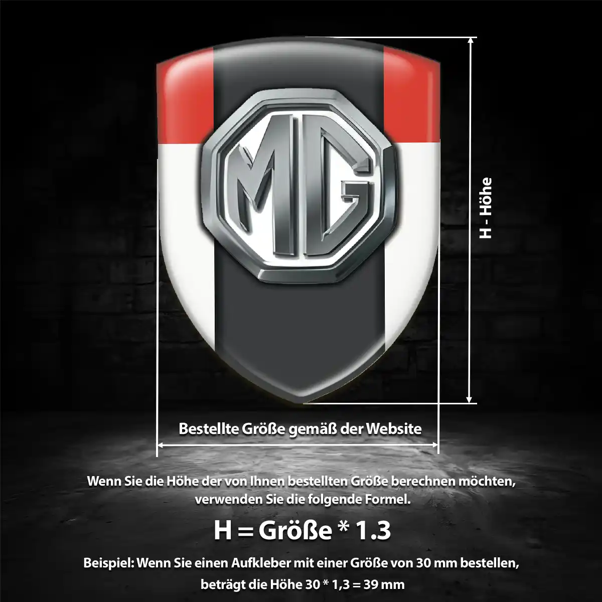 MG Aufkleber 3D Gel Silikon Auto Hohe Qualität