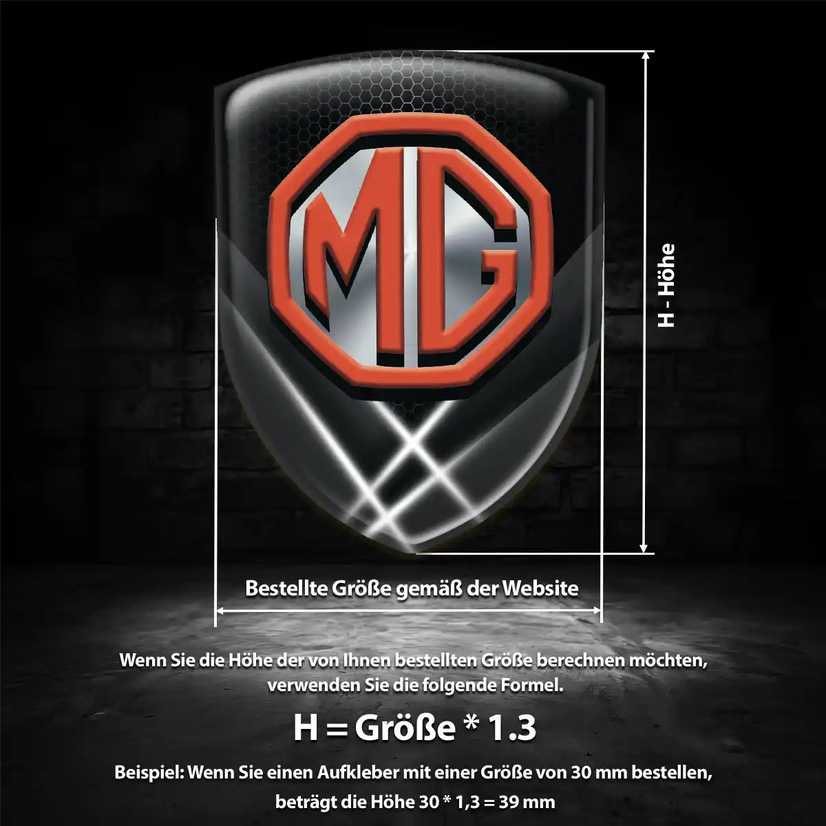 MG Aufkleber 3D Gel Silikon Auto Interieurdesign