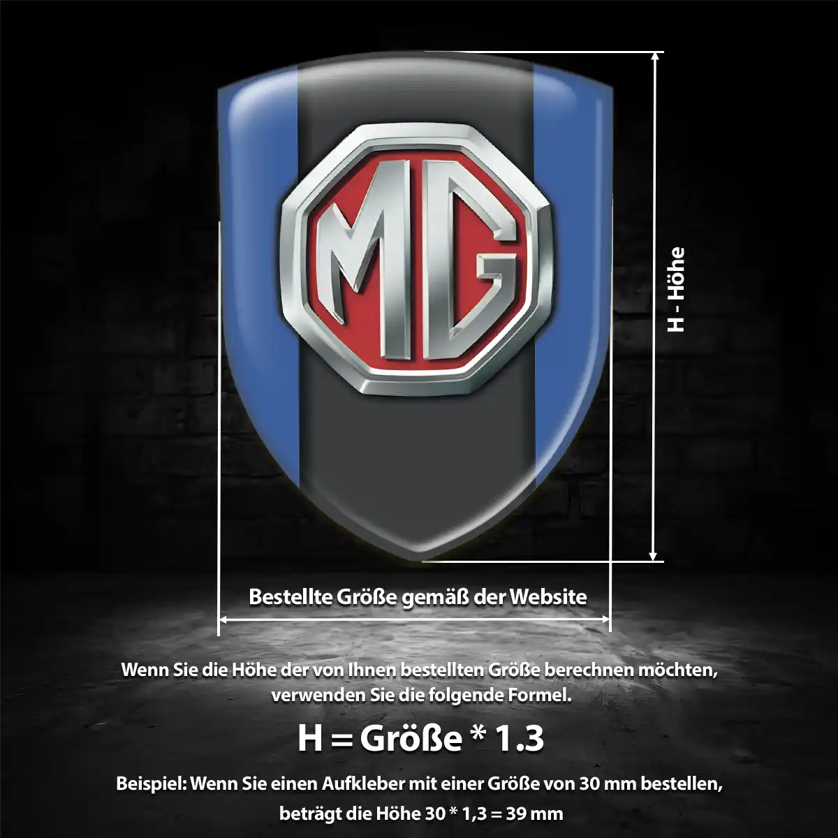 MG Aufkleber 3D Gel Silikon Auto Limitierte Auflage