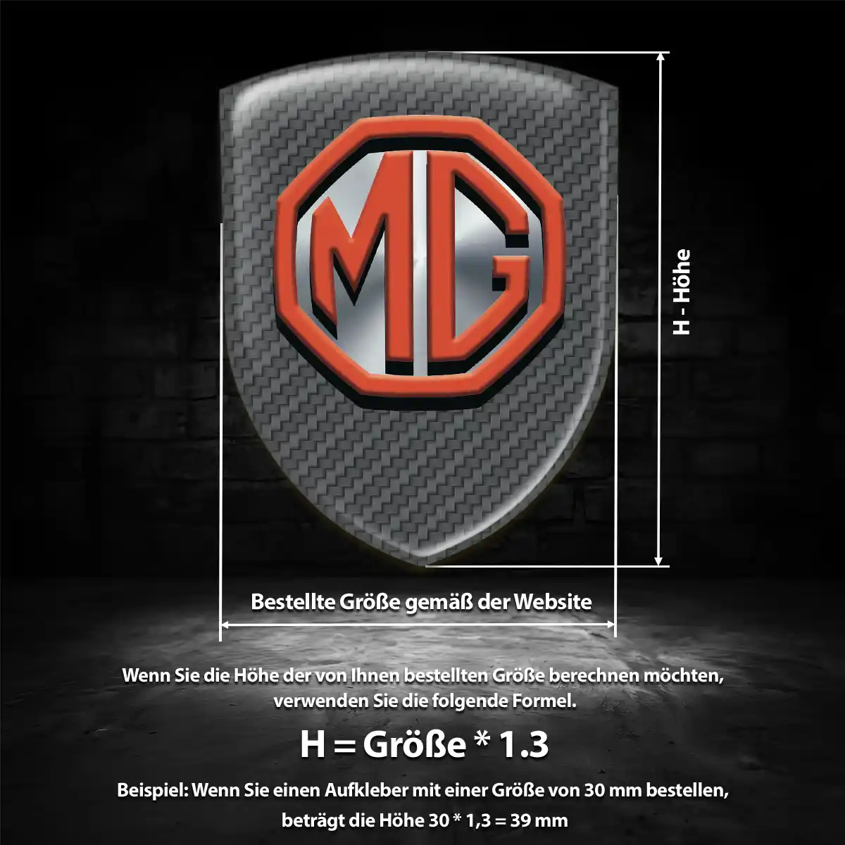 MG Aufkleber 3D Gel Silikon Auto Markenedition
