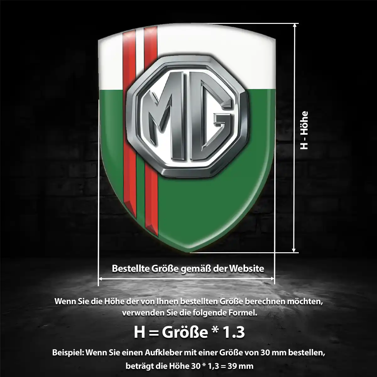 MG Aufkleber 3D Gel Silikon Auto Modernes Design