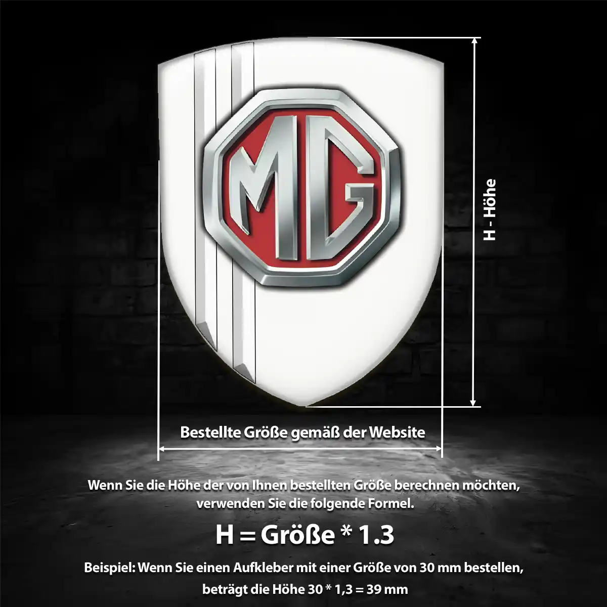 MG Aufkleber 3D Gel Silikon Auto Premium-Edition