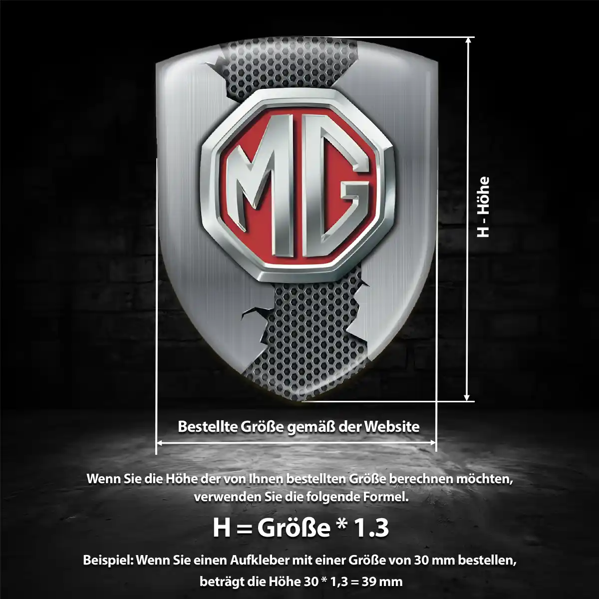 MG Aufkleber 3D Gel Silikon Auto Premiumqualität