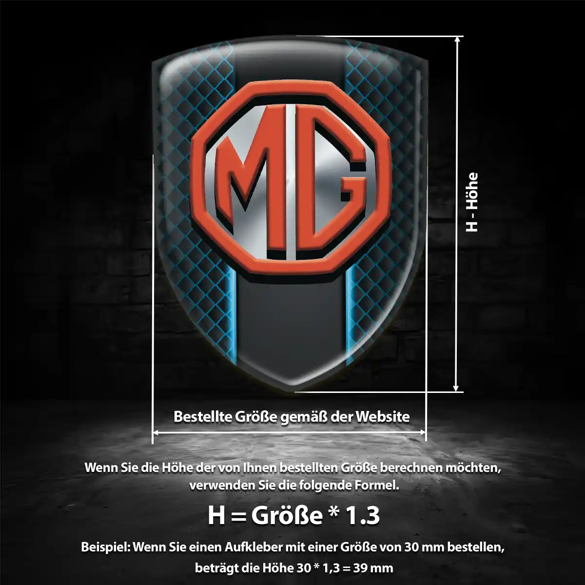 MG Aufkleber 3D Gel Silikon Auto Stilvolles Design
