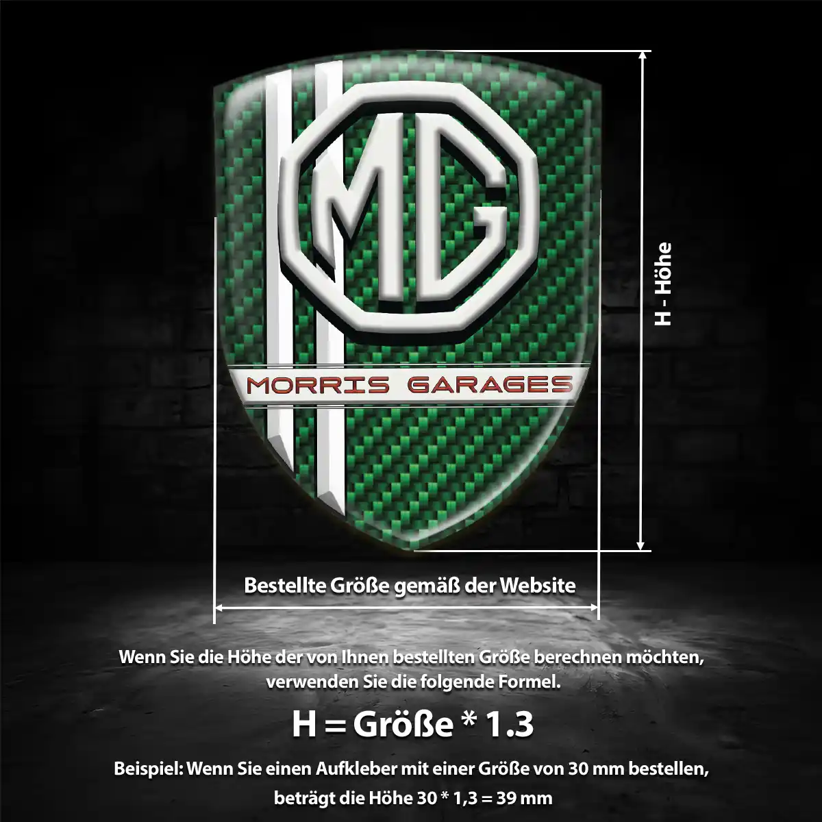 MG Aufkleber 3D Gel Silikon Elegantes Design
