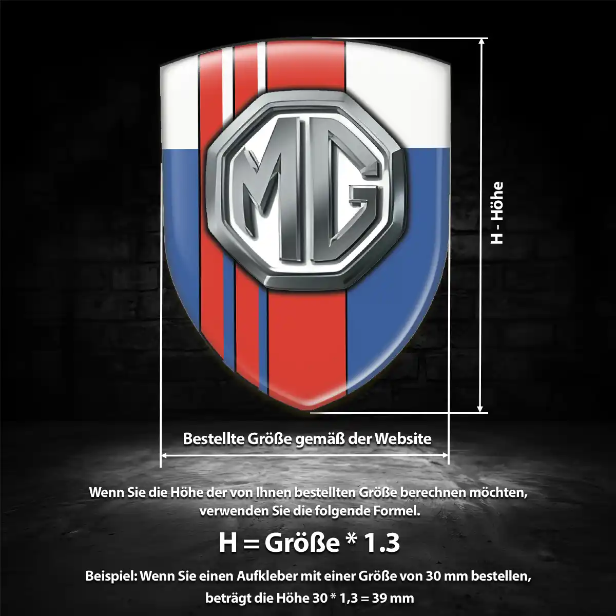 MG Aufkleber 3D Gel Silikon Hohe Qualität