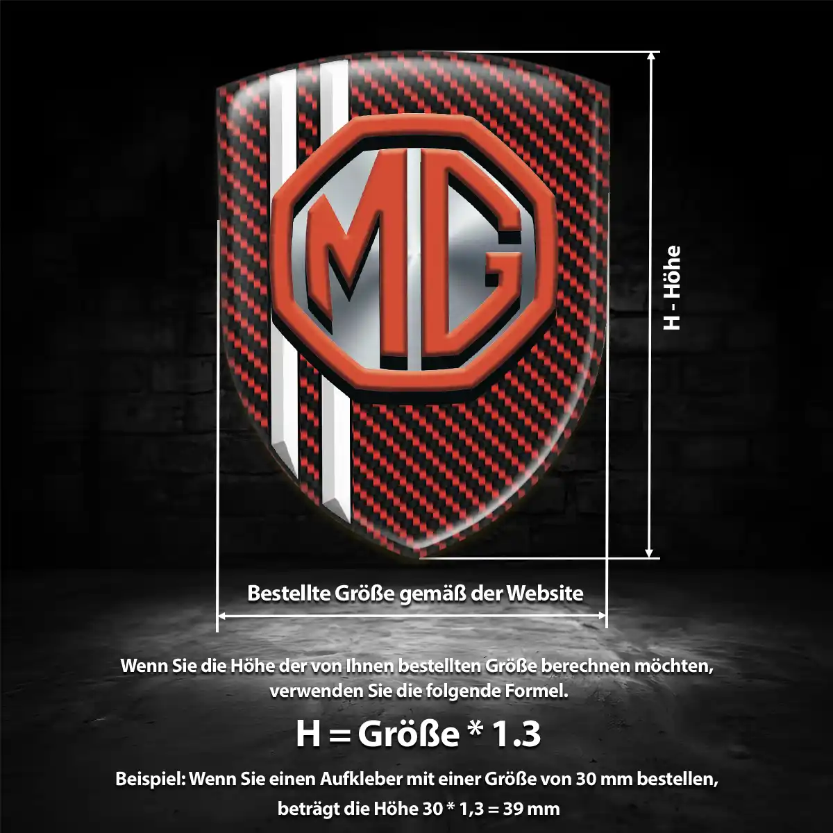 MG Aufkleber 3D Gel Silikon Interieurdesign