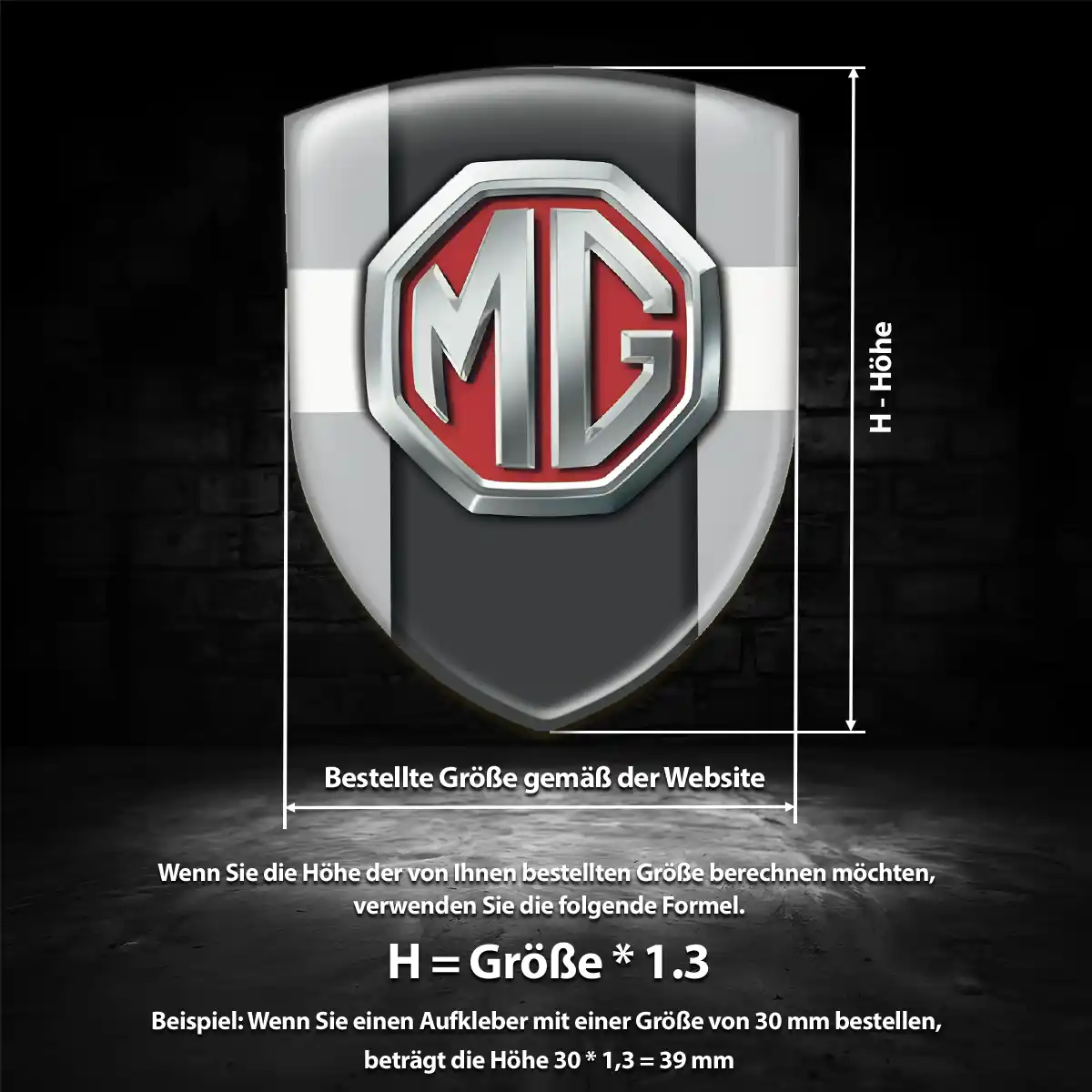 MG Aufkleber 3D Gel Silikon Stilvolles Design