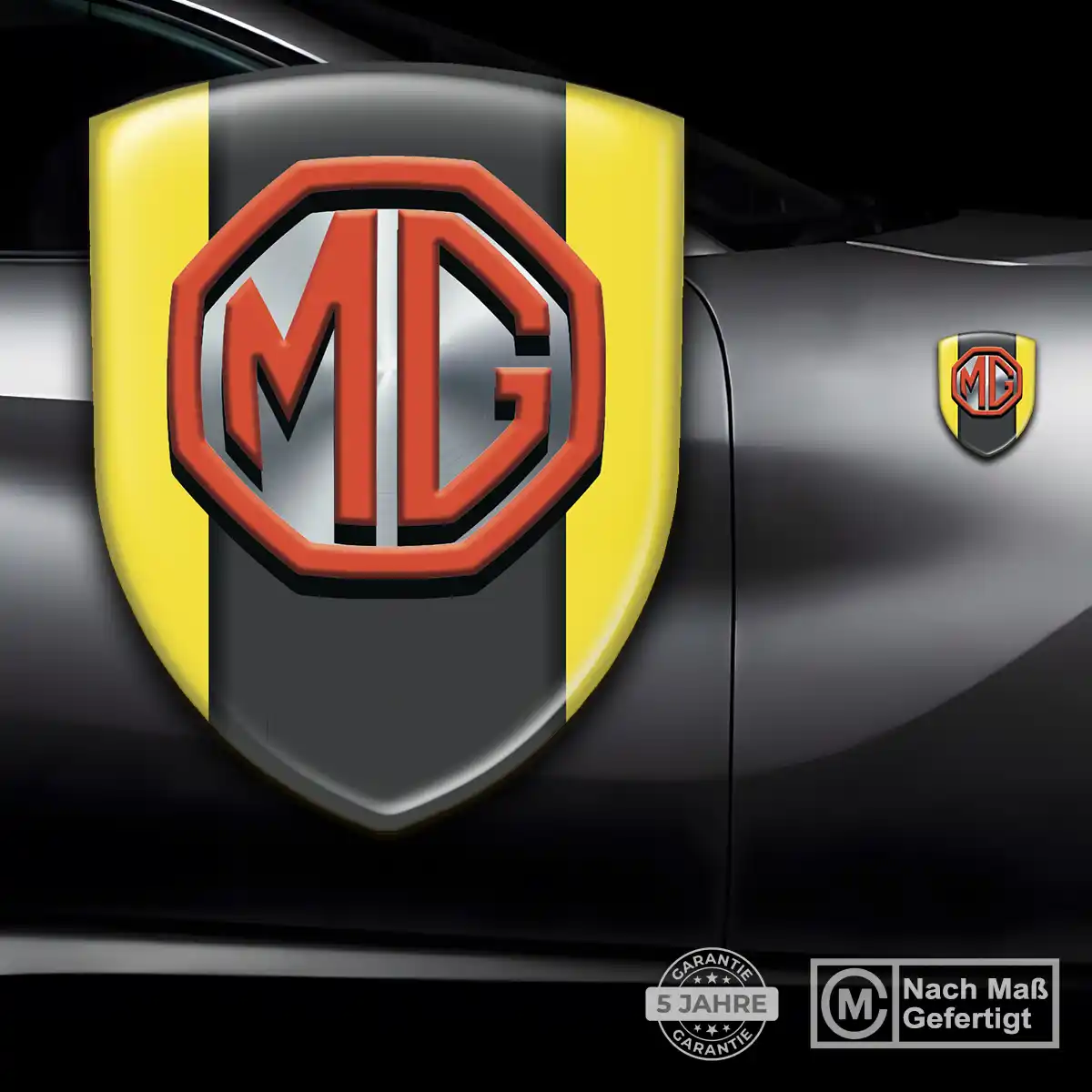 MG Aufkleber 3D Gel Wappen Anspruchsvolles Design
