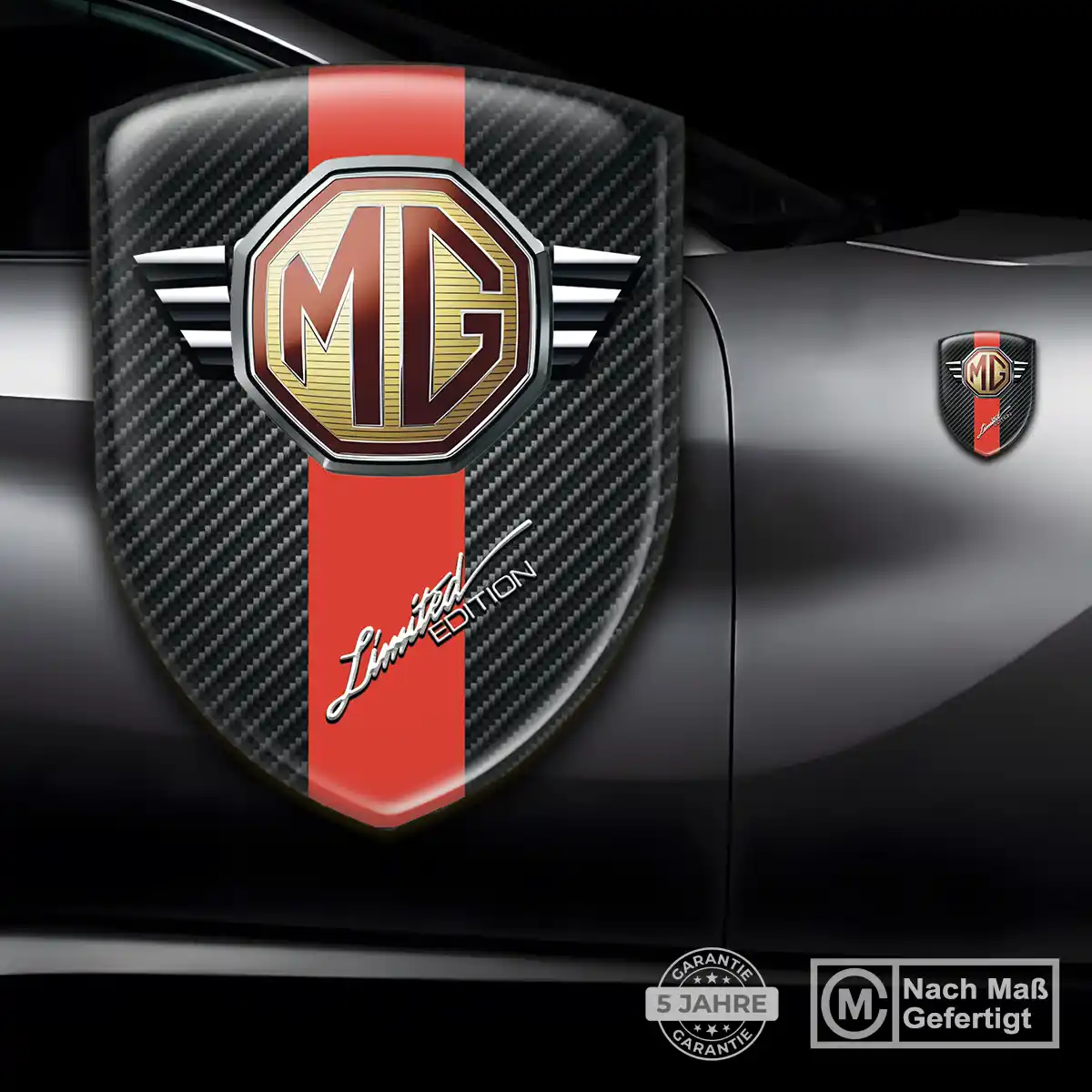 MG Aufkleber 3D Gel Wappen Ausdrucksstarkes Design