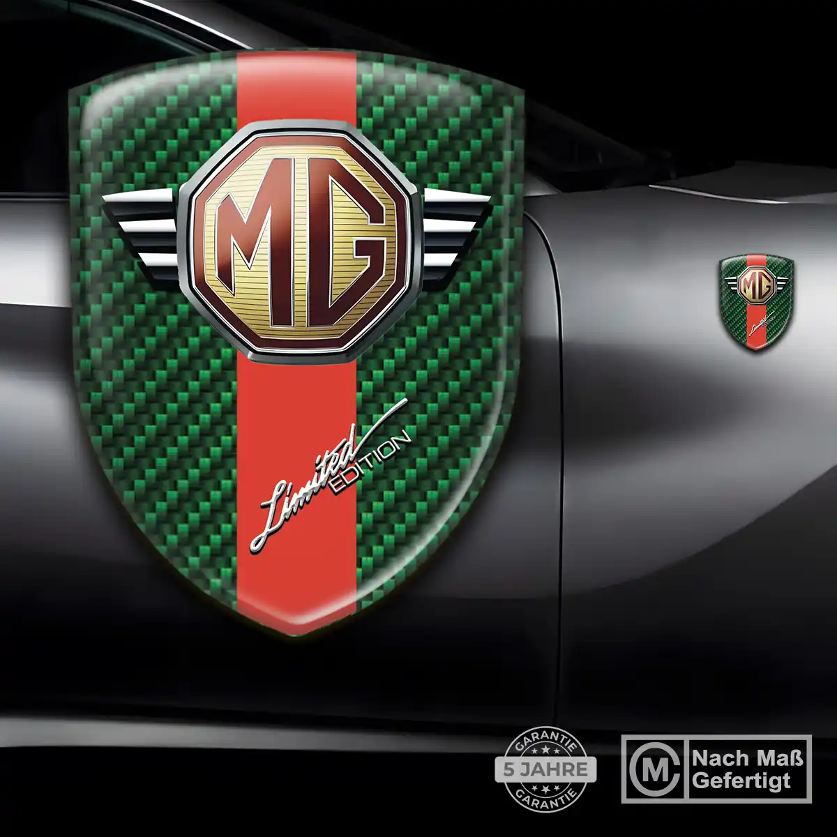 MG Aufkleber 3D Gel Wappen Auto Elegantes Design
