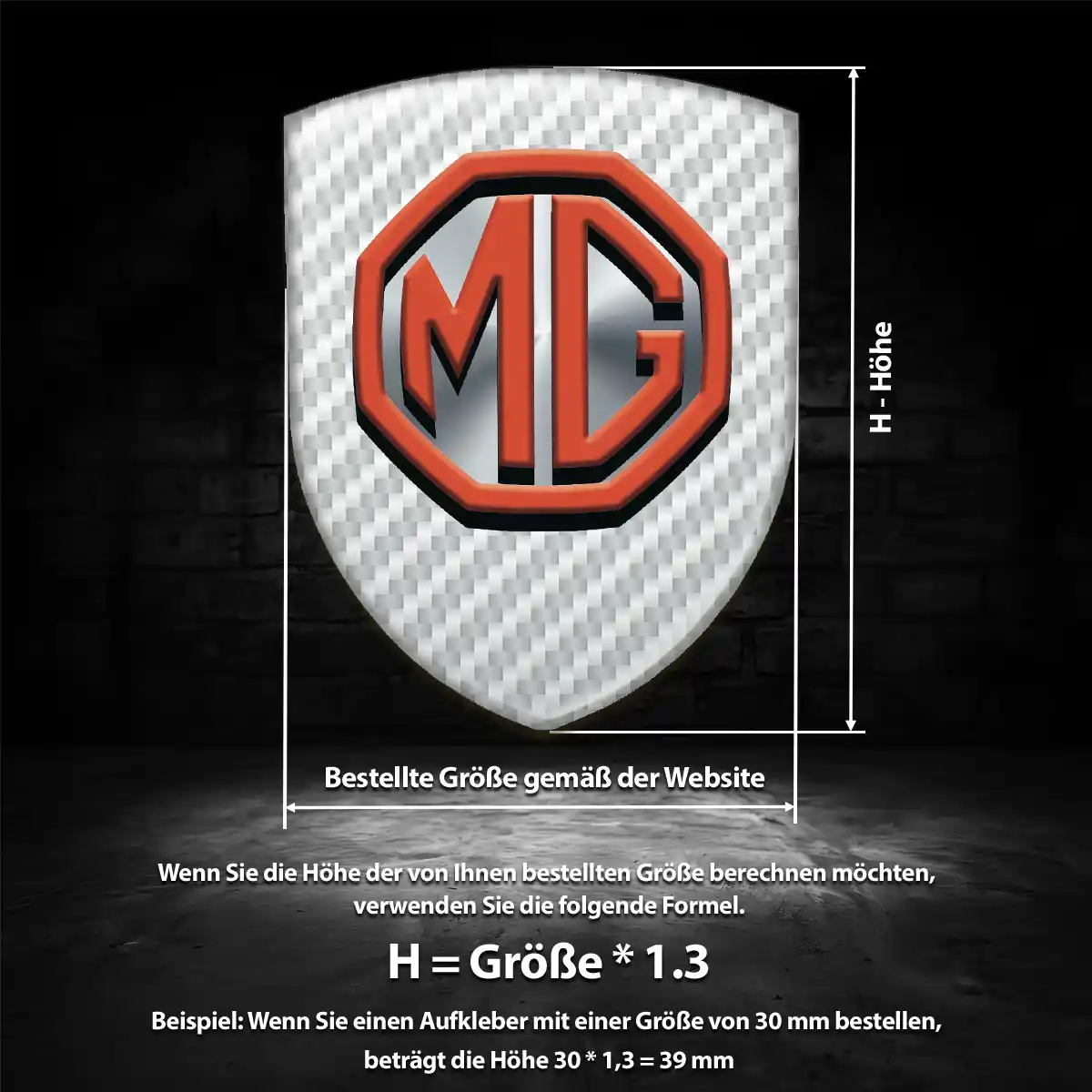MG Aufkleber 3D Gel Wappen Auto Exterieurdesign