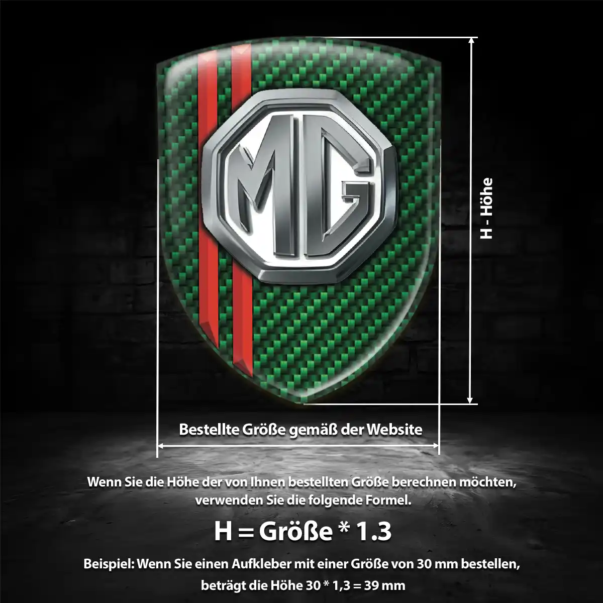 MG Aufkleber 3D Gel Wappen Auto Hohe Qualität