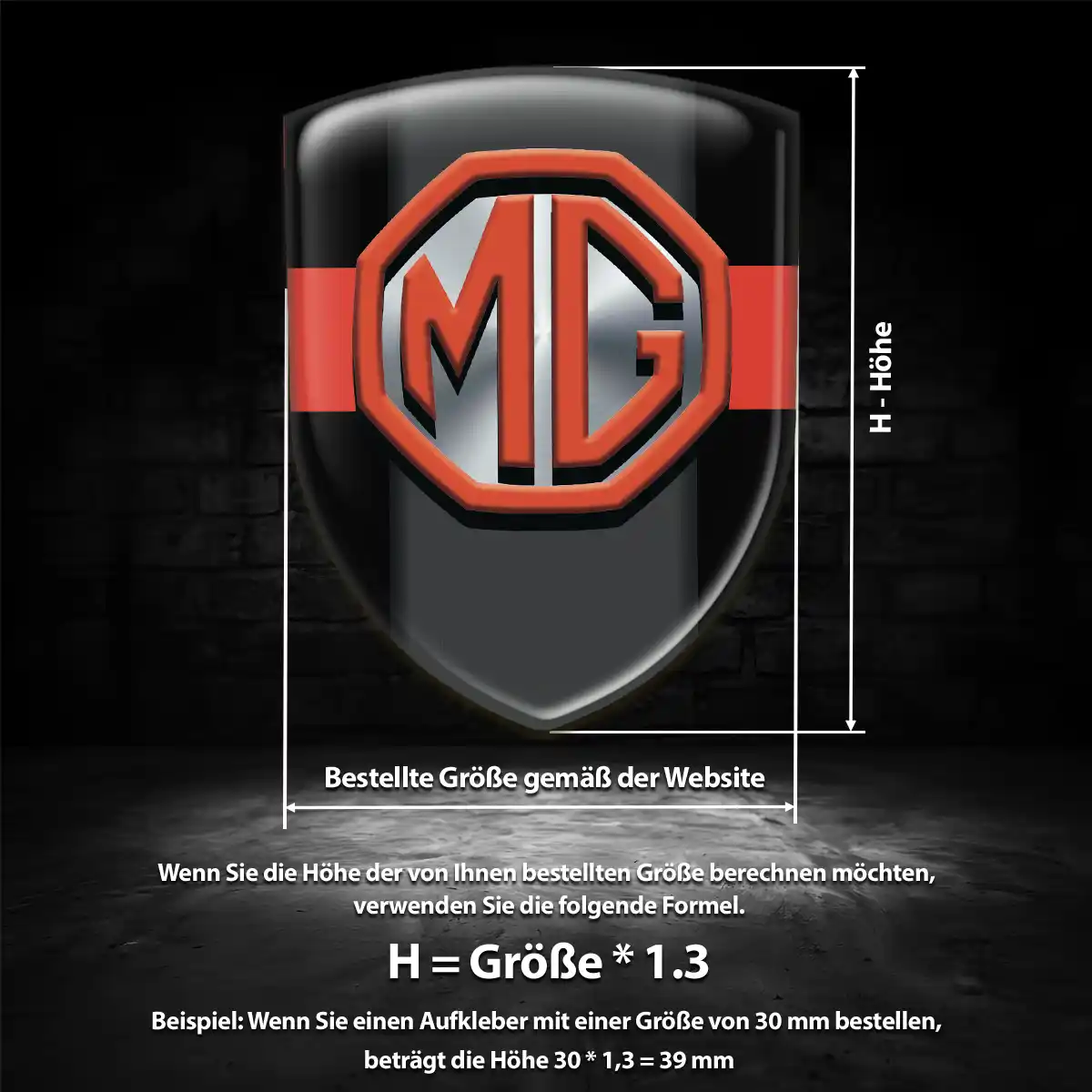 MG Aufkleber 3D Gel Wappen Auto Luxus-Edition