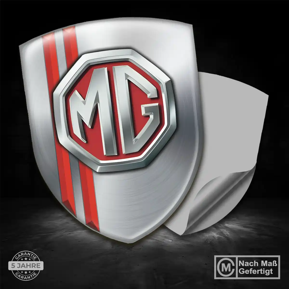 MG Aufkleber 3D Gel Wappen Auto Markenedition