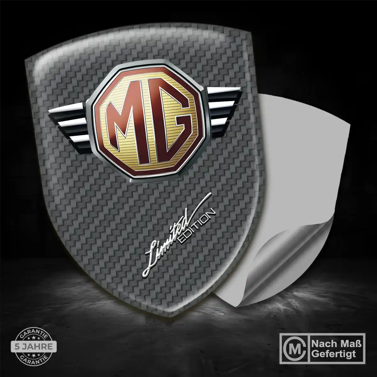 MG Aufkleber 3D Gel Wappen Edles Design
