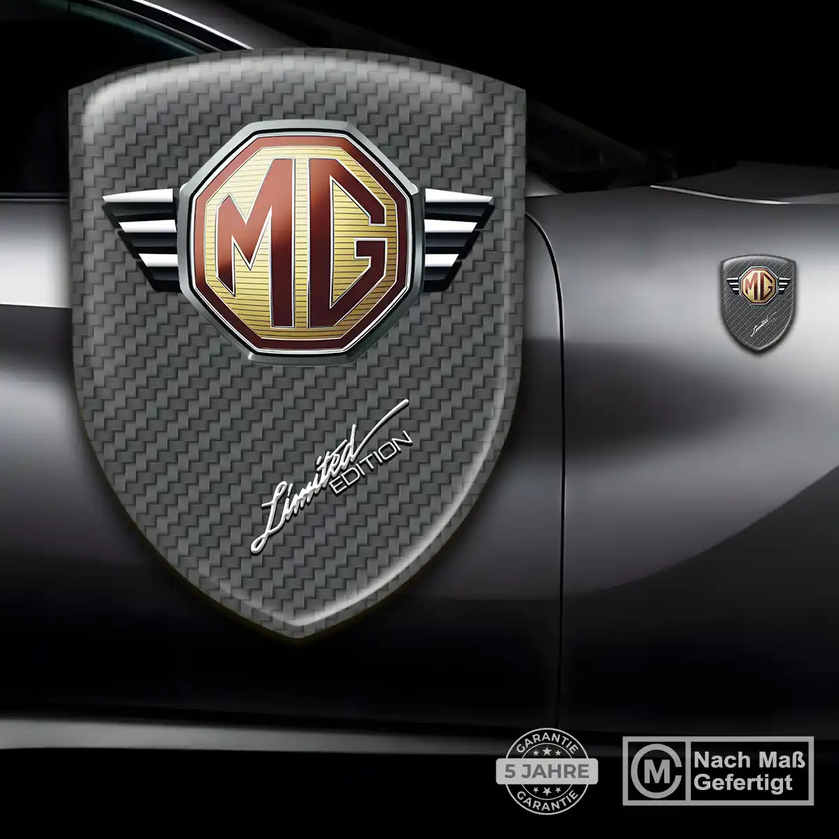 MG Aufkleber 3D Gel Wappen Edles Design