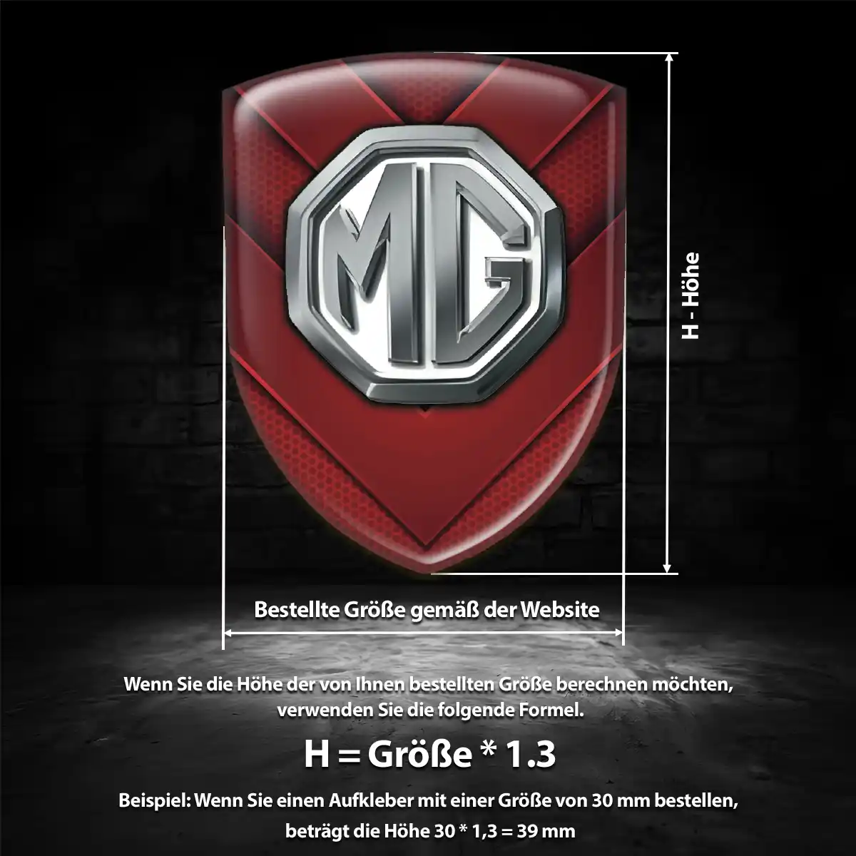 MG Aufkleber 3D Gel Wappen Limitierte Auflage