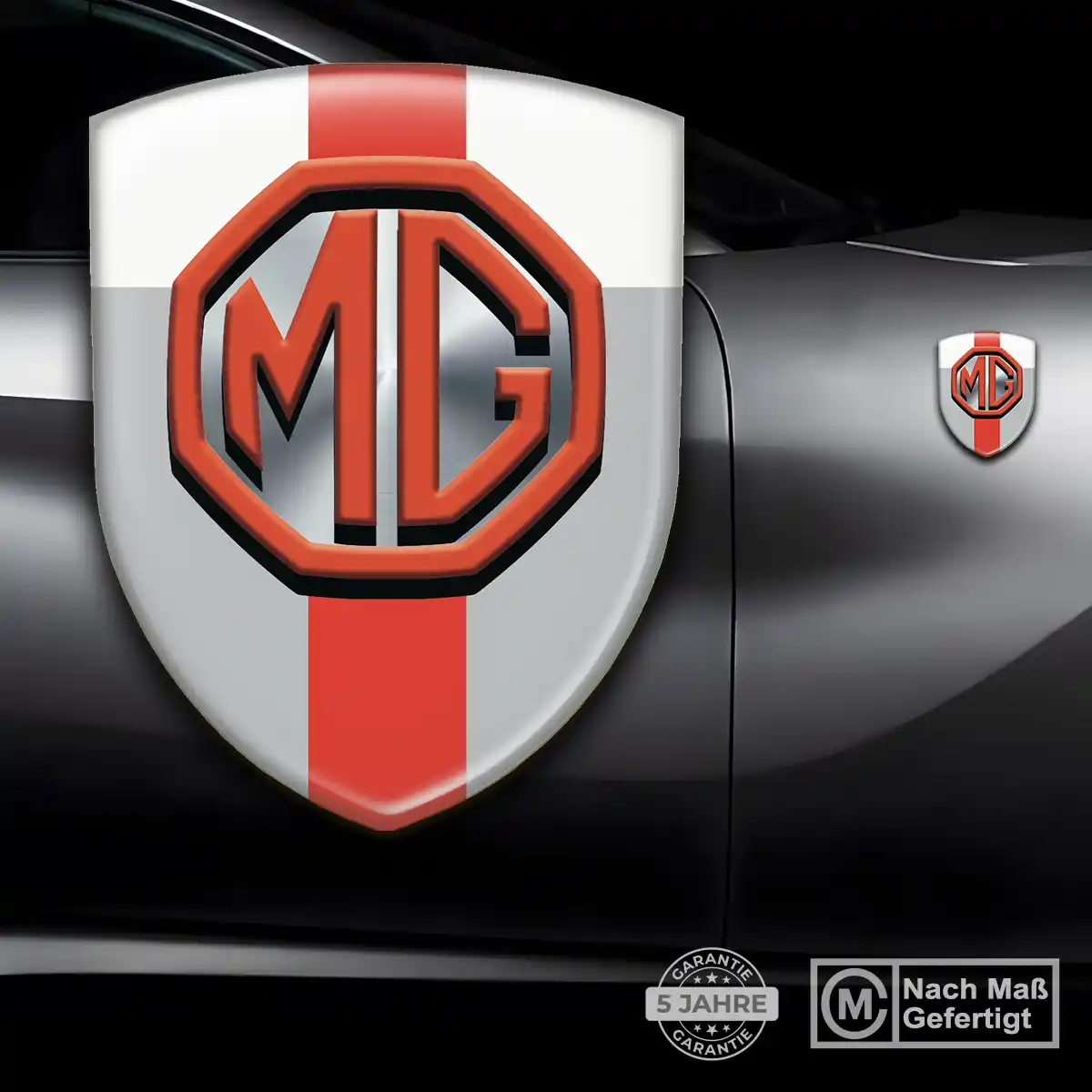MG Aufkleber 3D Gel Wappen Modernes Design