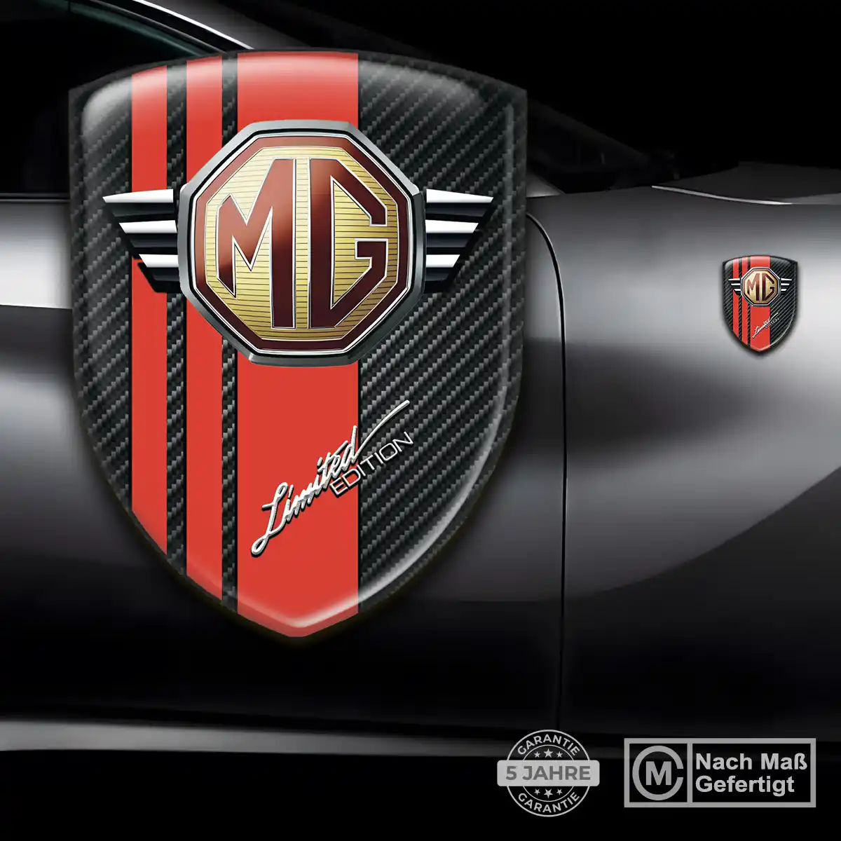MG Aufkleber 3D Gel Wappen Stilvolles Design