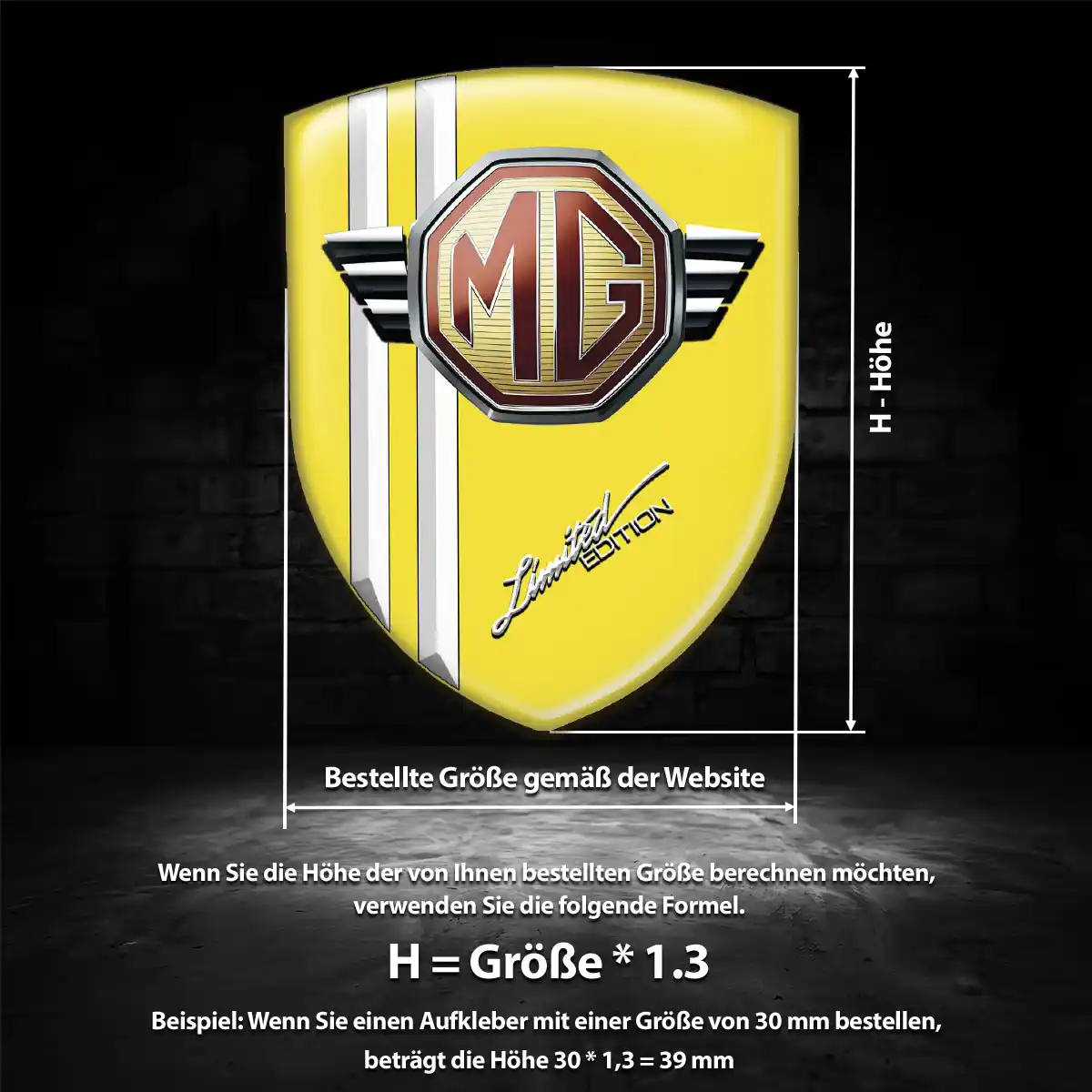 MG Aufkleber Auto Anspruchsvolles Design