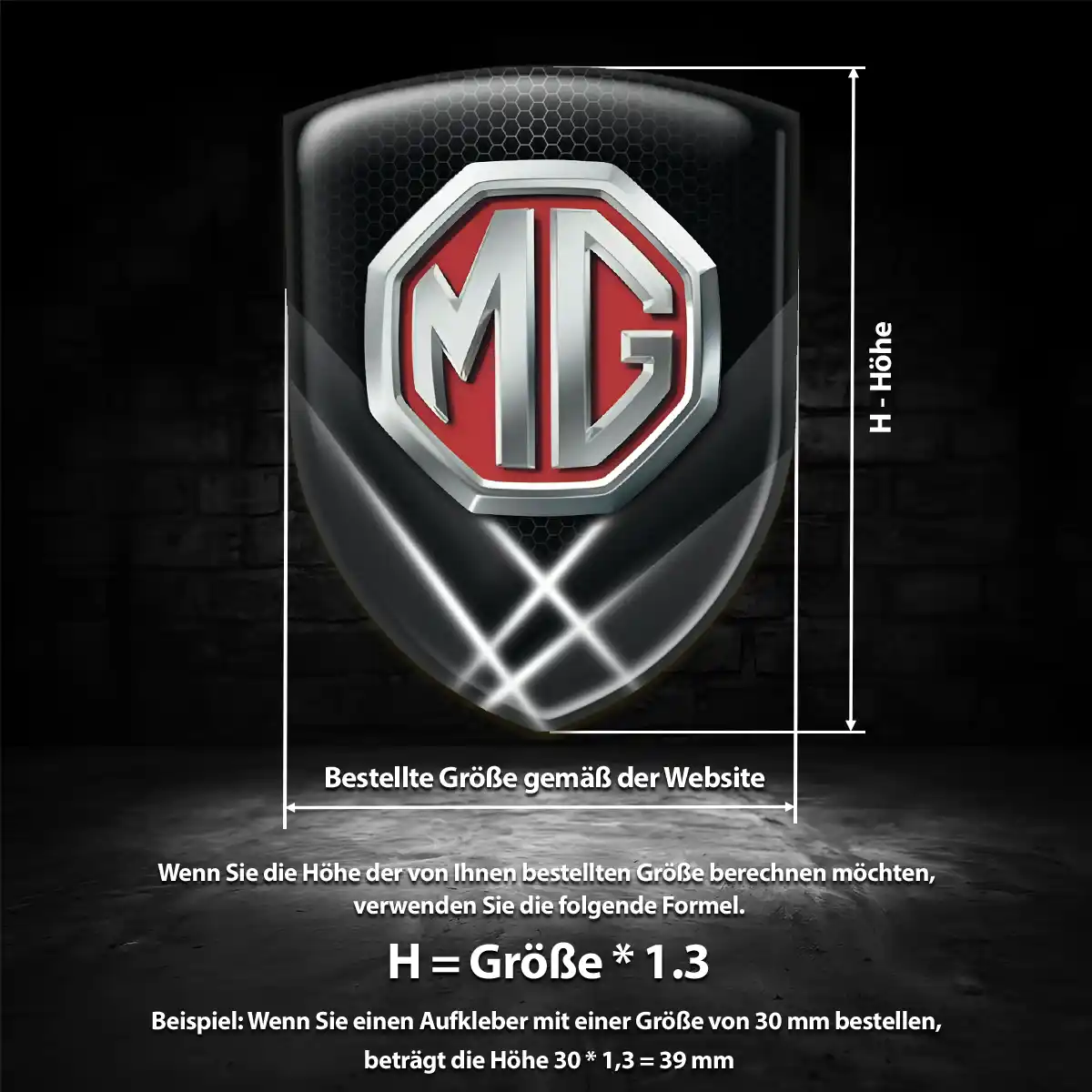 MG Aufkleber Auto Edles Design