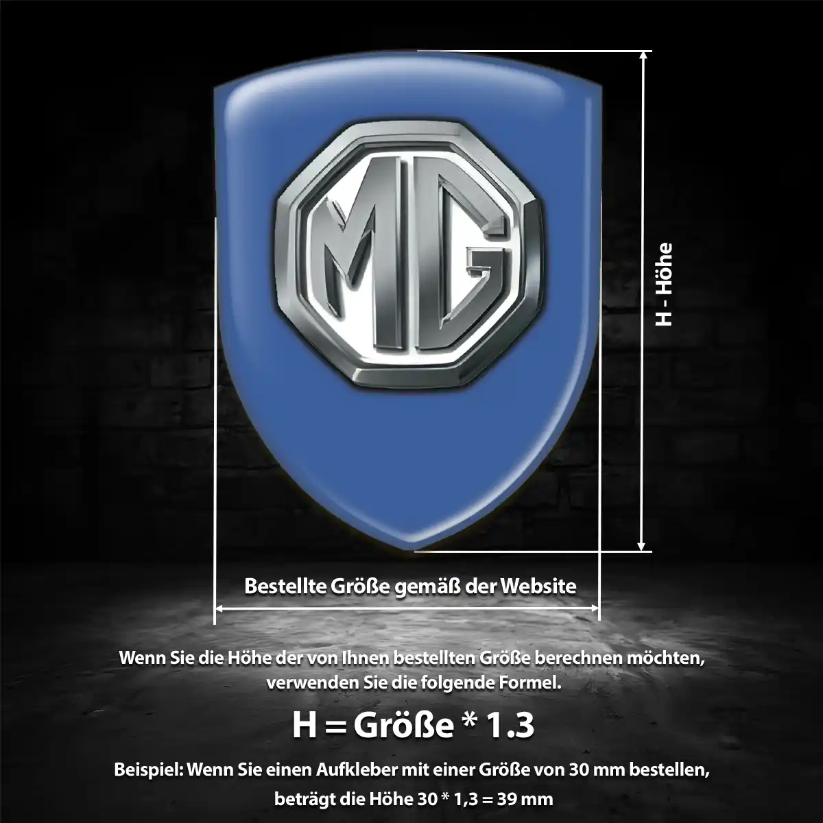 MG Aufkleber Auto Elegantes Design