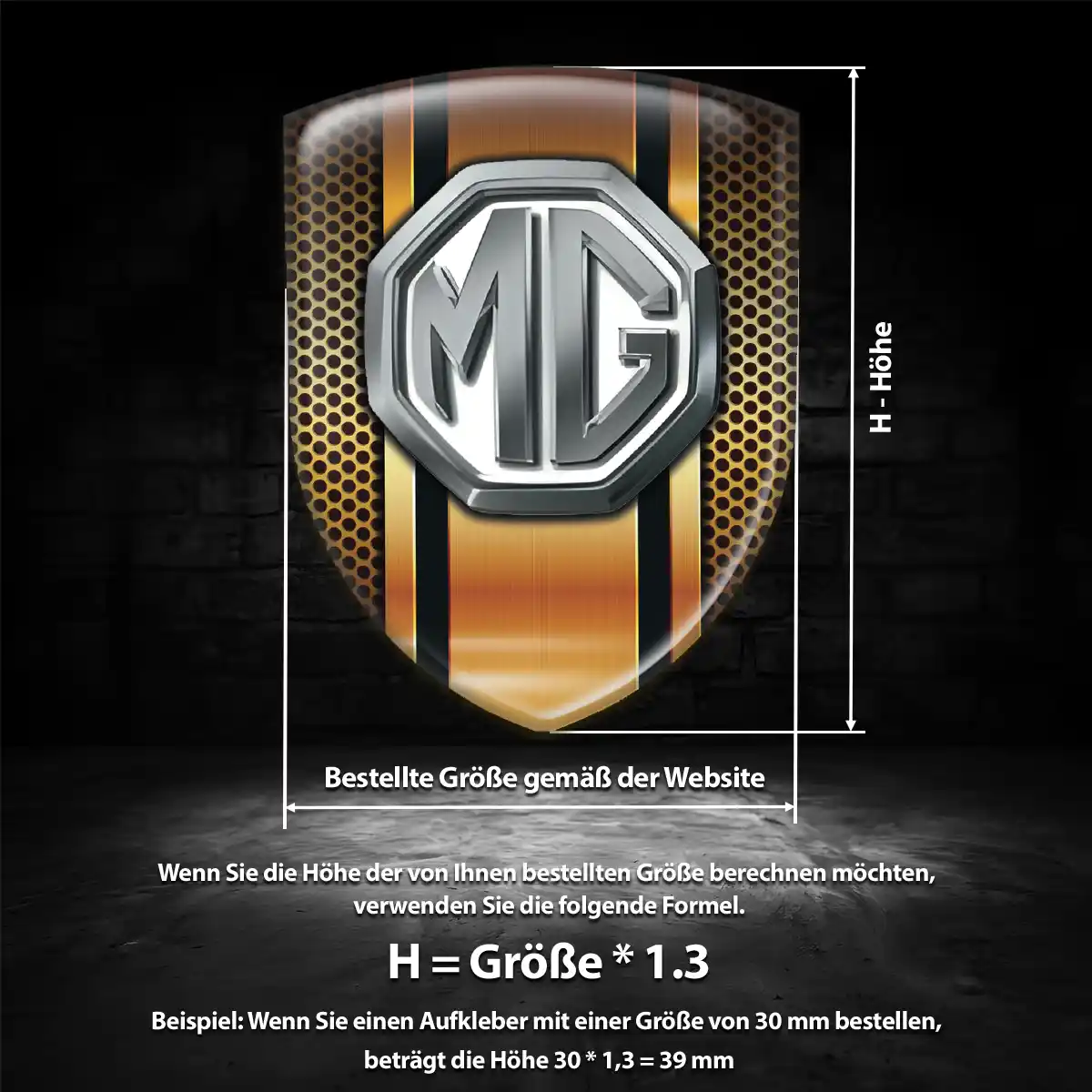 MG Aufkleber Auto Hochwertiges Harz