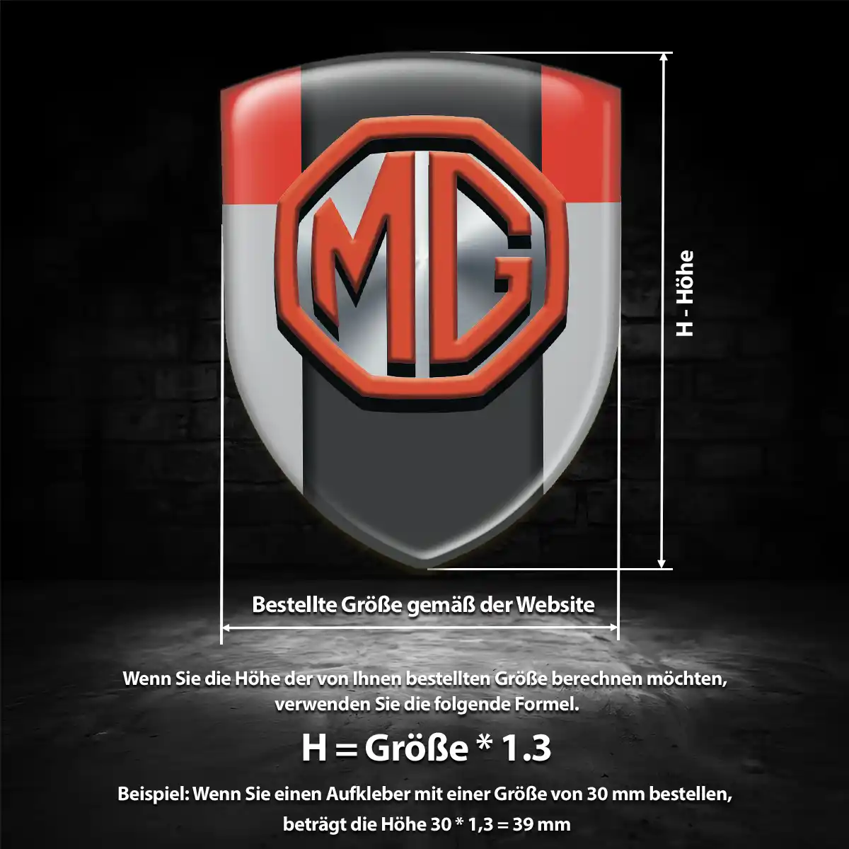 MG Aufkleber Auto Interieurdesign