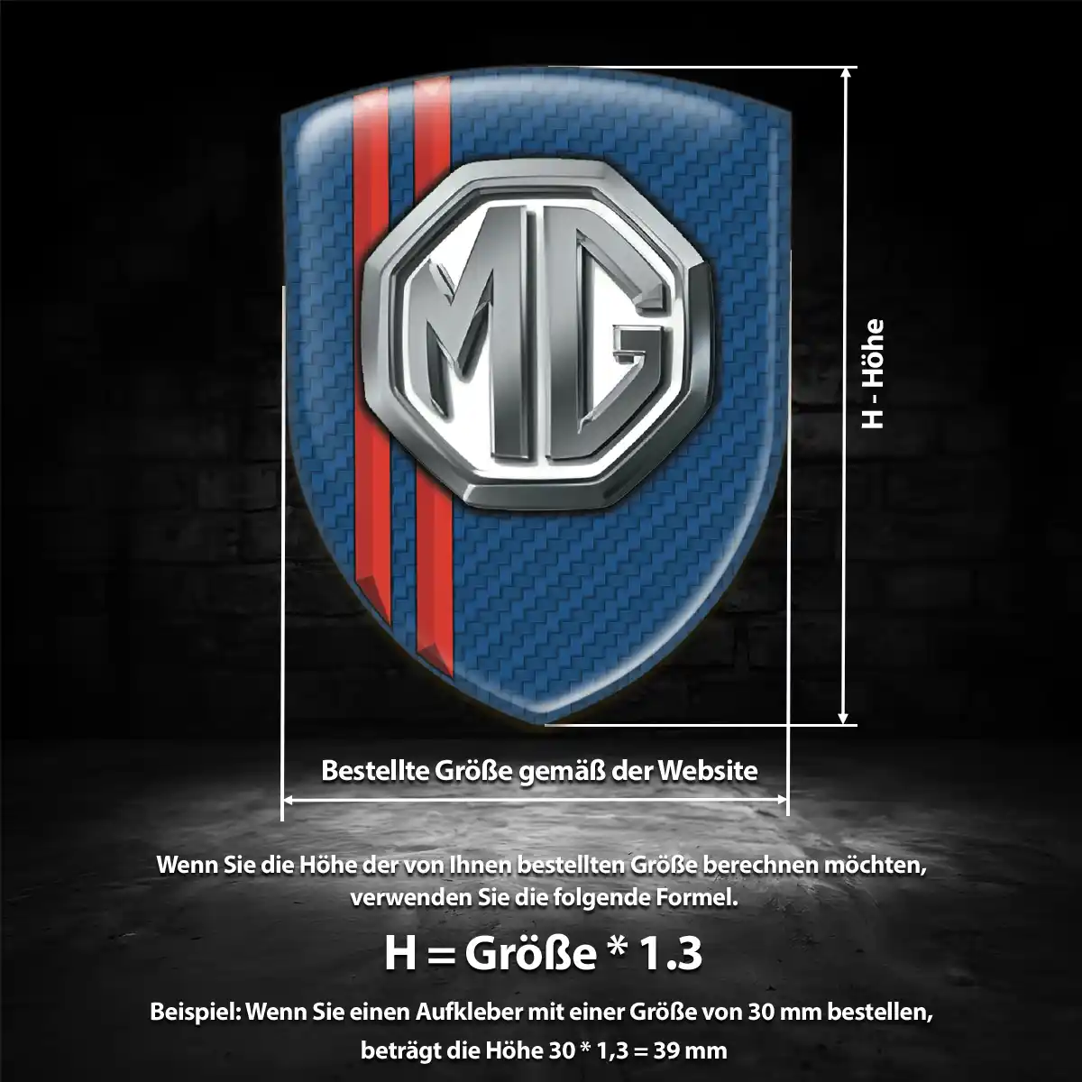 MG Aufkleber Auto Limitierte Auflage