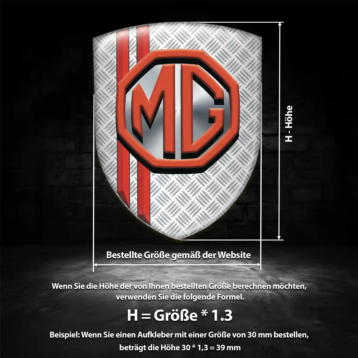 MG Aufkleber Auto Markenedition