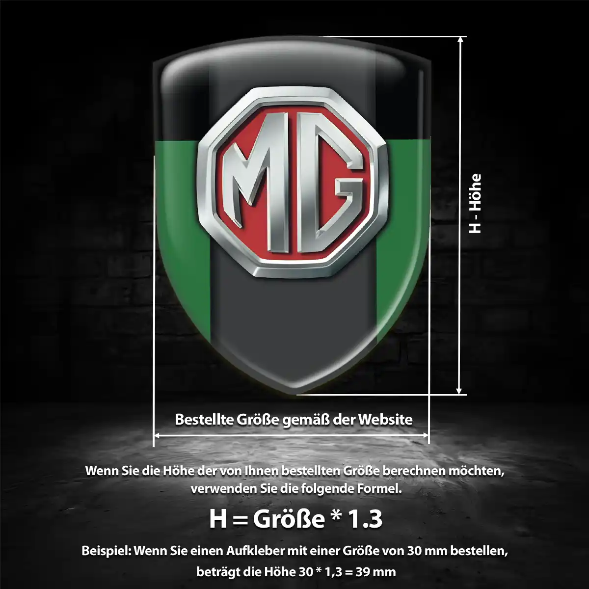MG Aufkleber Auto Modernes Design