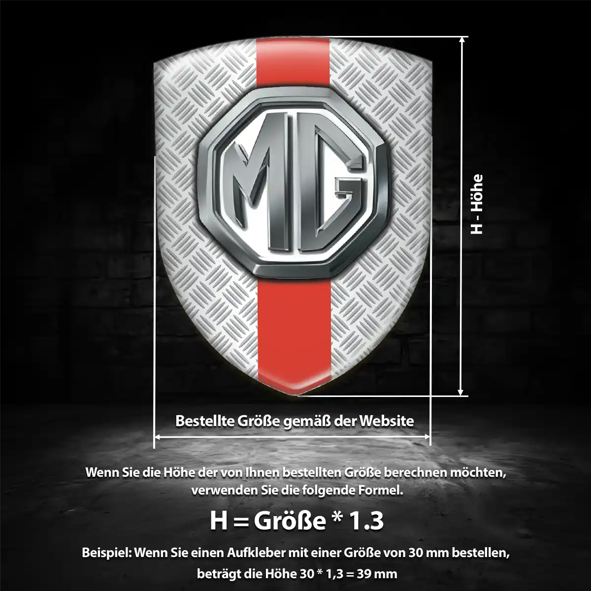MG Aufkleber Auto Premium-Edition