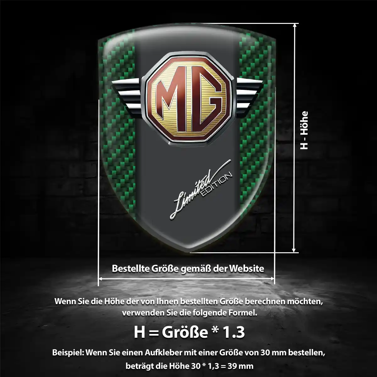 MG Aufkleber Auto Premiumqualität