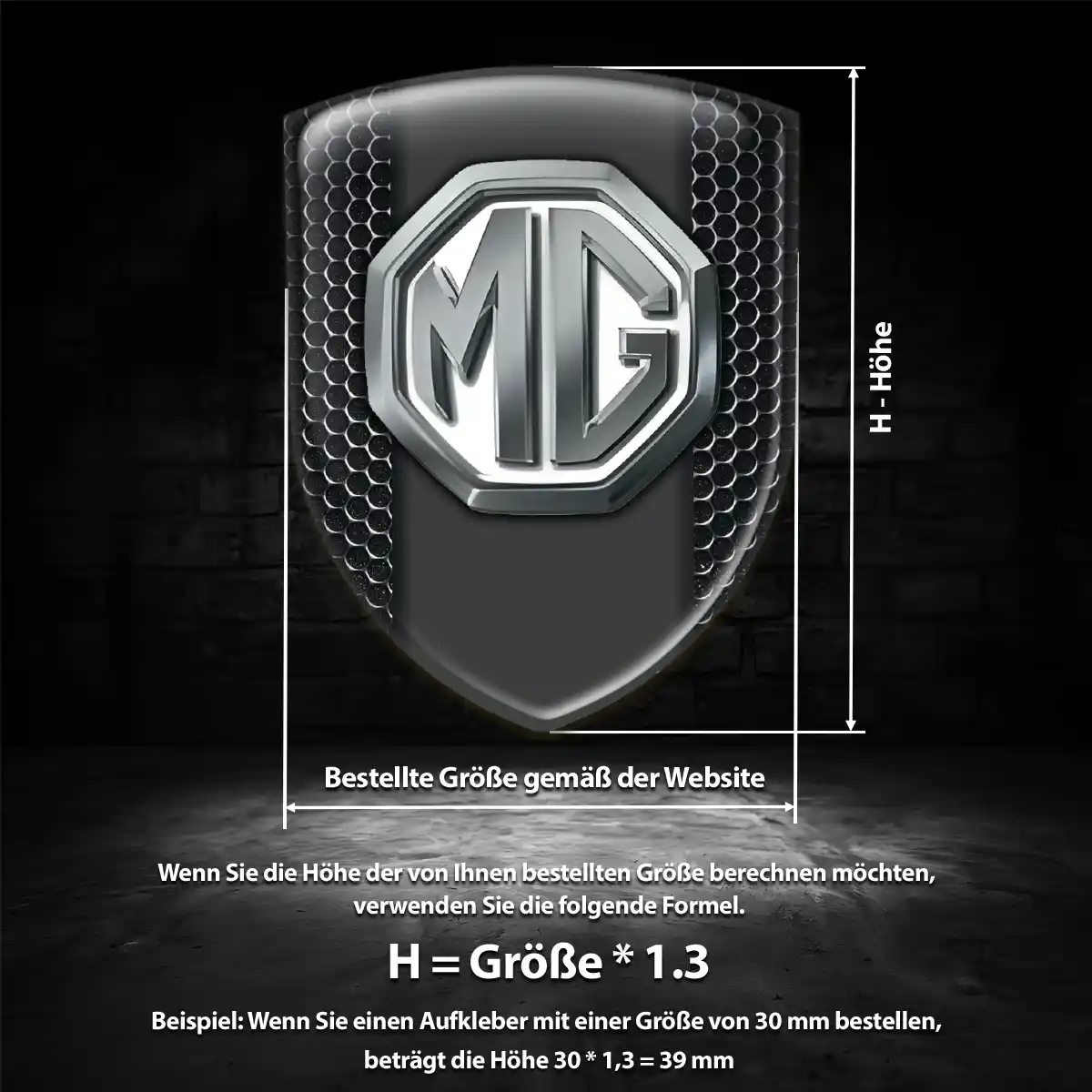 MG Aufkleber Auto Stilvolles Design