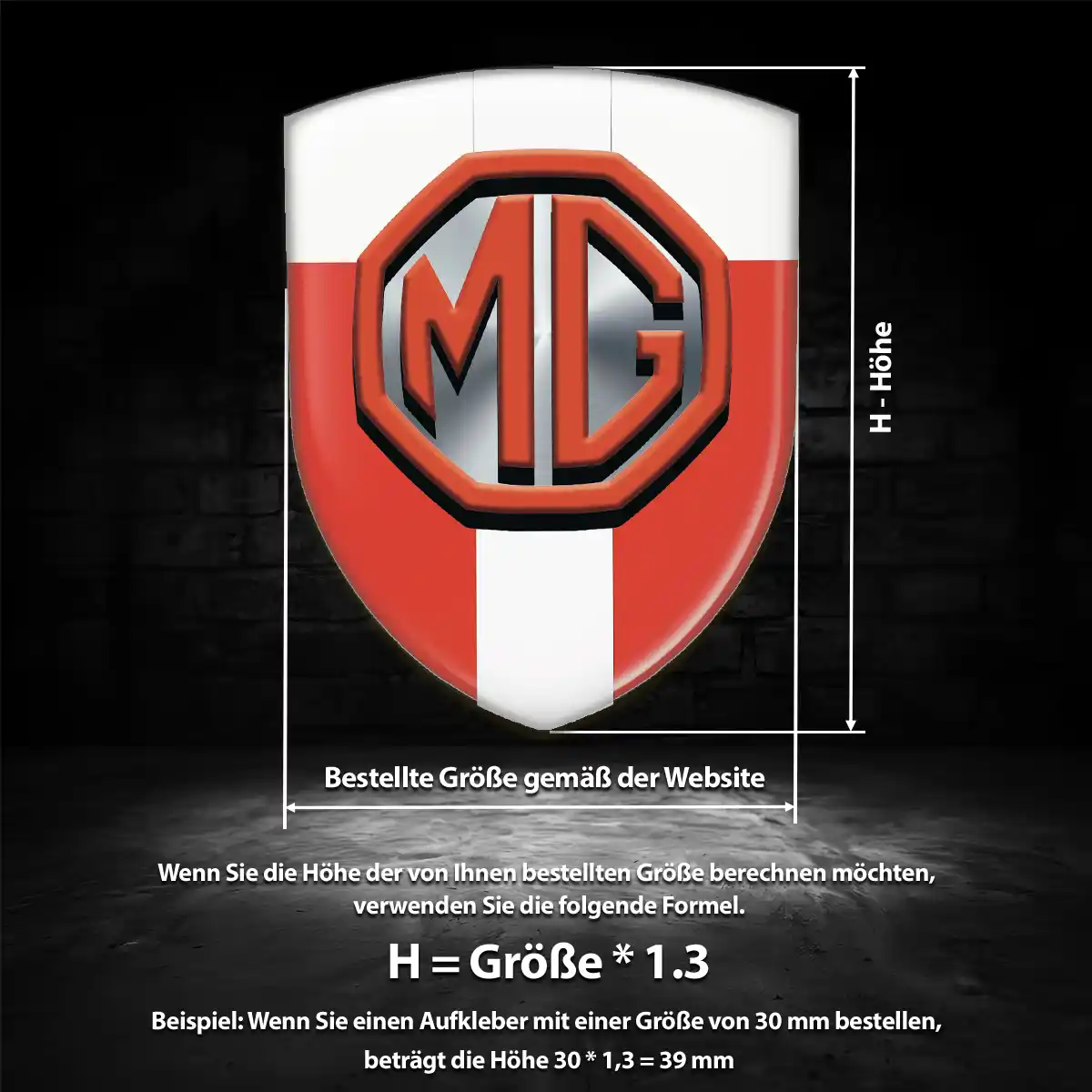MG Aufkleber Auto Tuningfahrzeug