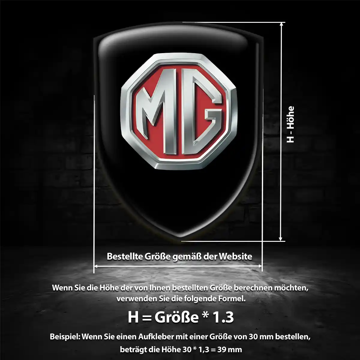 MG Aufkleber Emblem Auto Ausdrucksstarkes Design